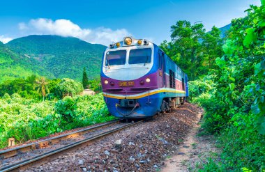 Hai Van pass, Hue, Vietnam - 14 Nisan 2024: Hai Van geçidi, Kuzey Hai Van durağı, Hue, Vietnam