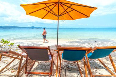 Phu Quoc, Vietnam - 20 Nisan 2024: Phu Quoc Adası (Ham Rong Sahili), Vietnam, Güneydoğu Asya 'da Tropikal Turizm Tatil Yeri.