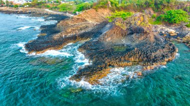 UNESCO Dünya Mirası olarak bilinen Phu Yen, Vietnam 'daki Giant Geçidi' nin Şafağı