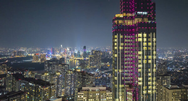 new york city skyline at night