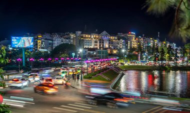 Bangkok, Tayland 'ın gece manzarası