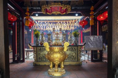 Kuala lumpur Malezya 'daki Çin tapınağının içinde.