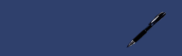 Черный перо с тенью сверху - плоский лежал