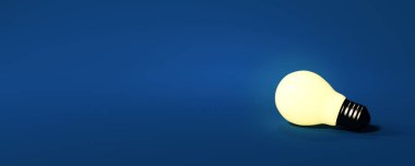 Renkli bir arkaplanda ampul - 3B görüntüleyici