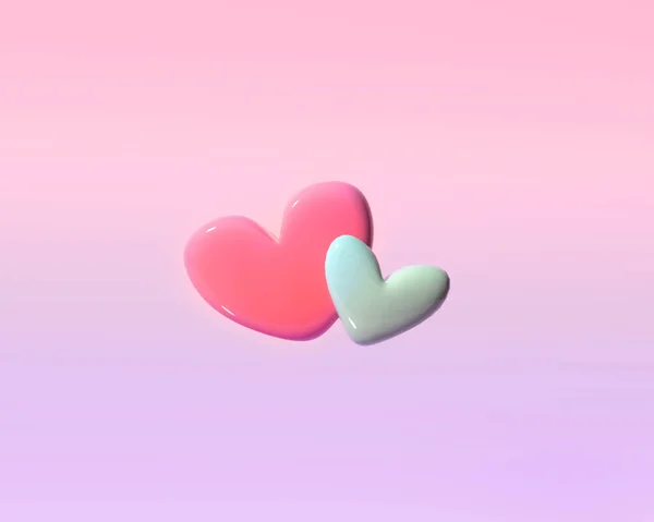 Hearts Appreciation Love Theme Render — Stock Photo, Image