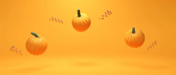 Autumn Pumpkins Harvest Thanksgiving Theme Render — Stock Photo, Image