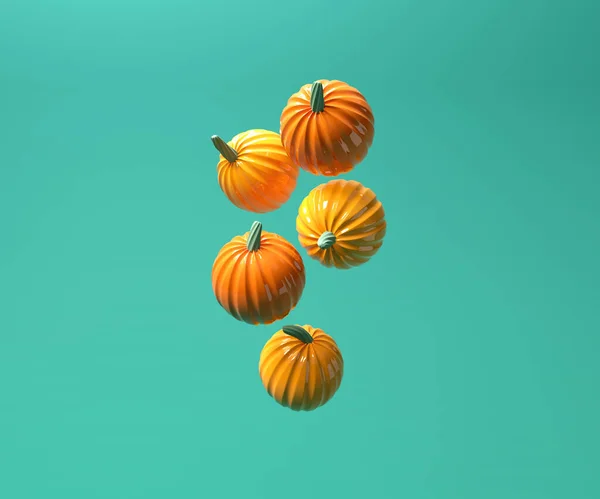 Autumn Pumpkins Harvest Thanksgiving Theme Render — Fotografia de Stock