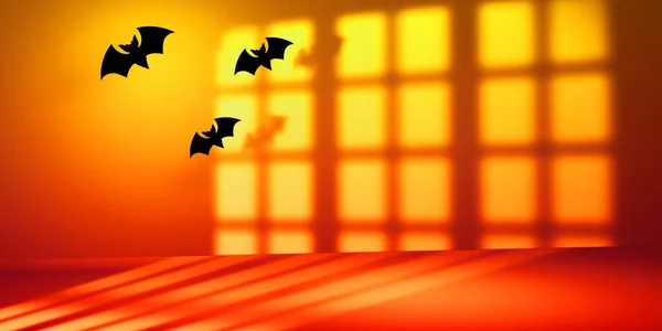 Morcegos Pretos Halloween Com Sombra Renderização — Fotografia de Stock