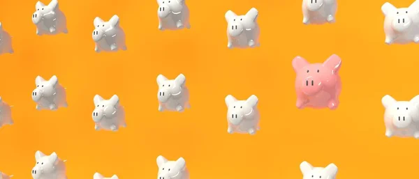Sparschwein Muster Finanzthema Render — Stockfoto