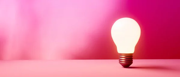 Light Bulb Colored Background Render — Stock Photo, Image