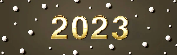 2023 Nový Rok Téma Bílými Bonbóny Ploché Ležel — Stock fotografie
