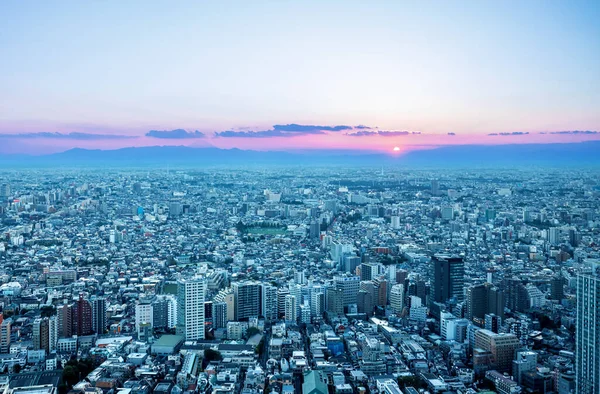 Небоскрёбы Возвышаются Над Городским Пейзажем Ниси Синдзюку Токио Япония Закате — стоковое фото