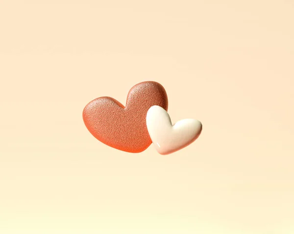 ハート 感謝と愛のテーマ 3Dレンダリング — ストック写真