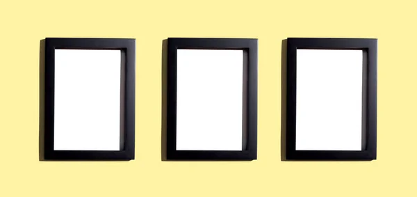 Blank Rectangle Picture Frames Copy Space — Stock Photo, Image