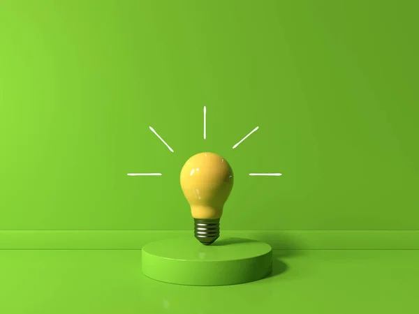 Light Bulb Podium Render — Stock Photo, Image