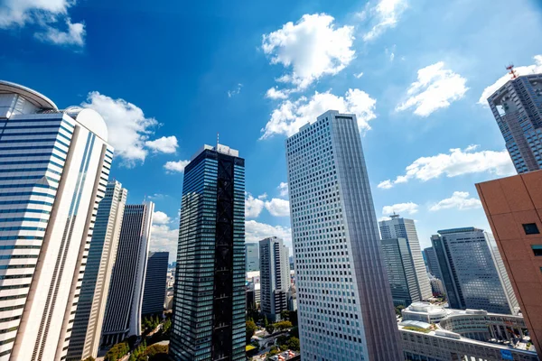 Skyskrapere Som Troner Byen Nishi Shinjuku Tokyo Japan – stockfoto