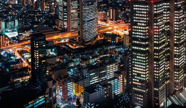 Mrakodrapy Tyčící Nad Městskou Krajinou Nishi Shinjuku Tokio Japonsko Noci — Stock fotografie