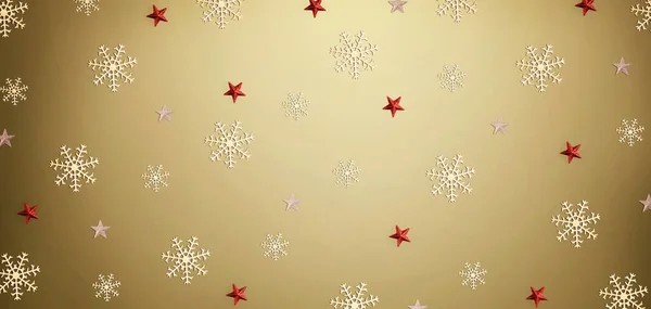 Natale Modello Fiocco Neve Sopraelevata Vista Piatto Lay — Foto Stock