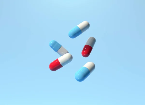 Farmaceutische Geneeskunde Capsules Gezondheidszorg Thema Render — Stockfoto