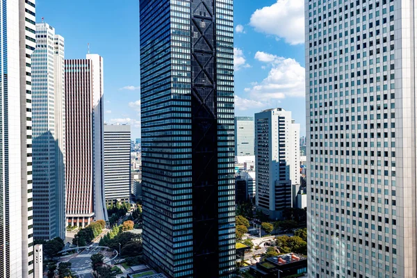 Ουρανοξύστες Υψώνονται Πάνω Από Αστικό Τοπίο Nishi Shinjuku Τόκιο Ιαπωνία — Φωτογραφία Αρχείου