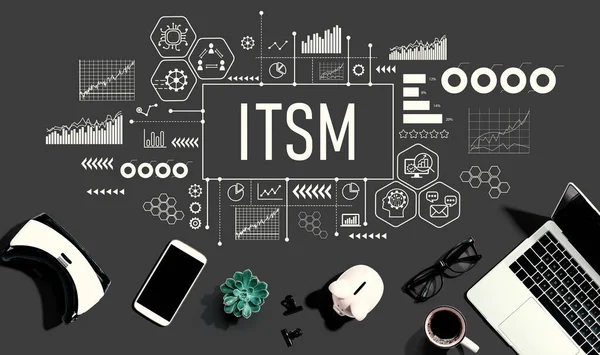 Itsm Information Technology Service Management Theme Electronic Gadgets Office Supplies — 스톡 사진