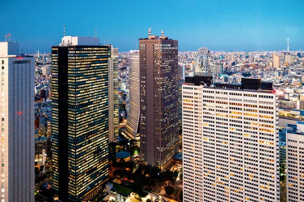 Rascacielos Que Elevan Sobre Paisaje Urbano Nishi Shinjuku Tokio Japón — Foto de Stock