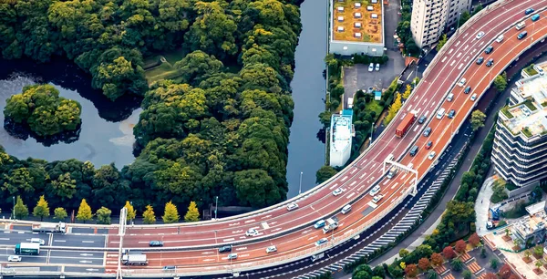 日本东京Minato市的空中景观 — 图库照片