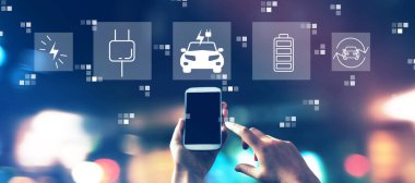 Gece bulanık şehir ışıkları ile ev kavramı