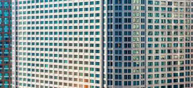 Chicago, Illinois 'deki gökdelenler aydınlık bir sabahta