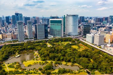 Minato City, Tokyo, Japonya 'nın hava manzarası