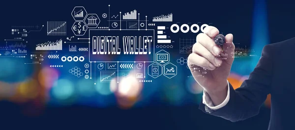 Digital Wallet Digital Self Custody Crypto Włączone Self Custody Portfel — Zdjęcie stockowe