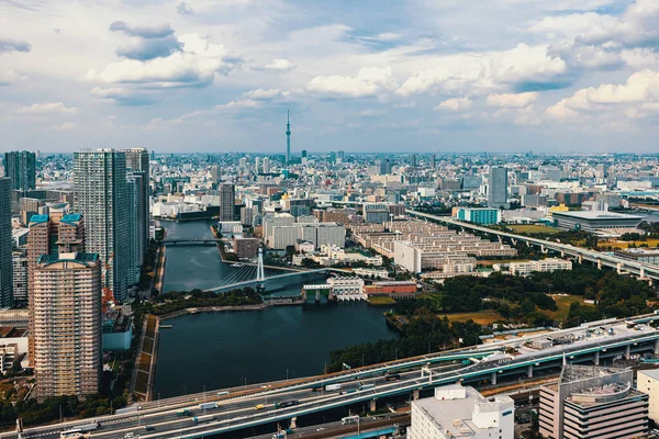 Letecký Pohled Přístav Odaiba Minato City Tokio Japonsko — Stock fotografie