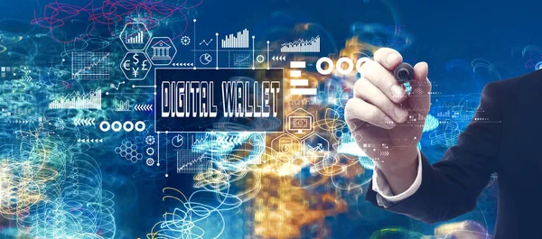 Digital Wallet Digital Self Custody Crypto Włączone Self Custody Portfel — Zdjęcie stockowe