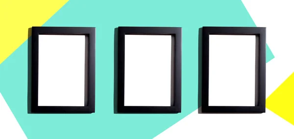 Blank Rectangle Picture Frames Copy Space — Stock Photo, Image