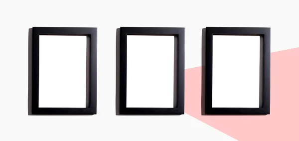 Tomma Rektangel Bildramar Med Kopieringsutrymme — Stockfoto