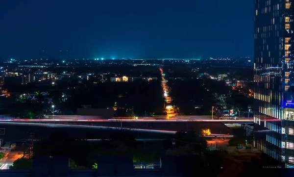 Austin Texas Busy Highways Downtown Night — Stock fotografie