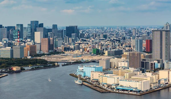 Вид Повітря Затоку Оддайба Мінато Токіо Японія — стокове фото