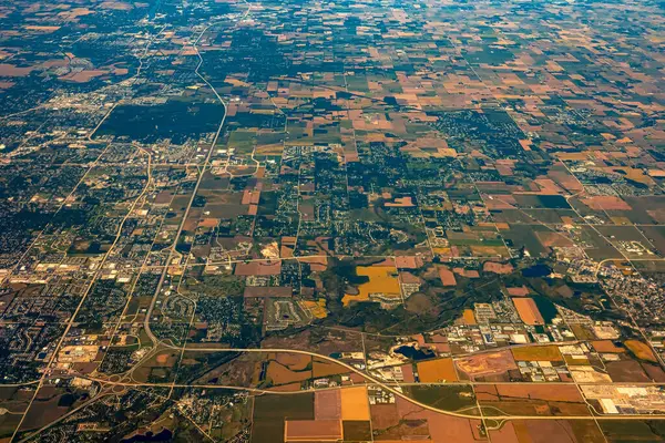Widok Lotu Ptaka Przedmieścia Illinois Usa — Zdjęcie stockowe