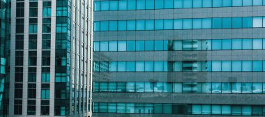 Closeup of skyscraper facade abstract urban background pattern clipart