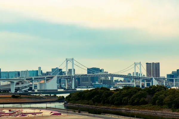 日本东京Minato东京湾一带的摩天大楼 图库图片