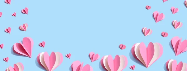 Valentines Day Appreciation Theme Paper Craft Hearts Stock Image