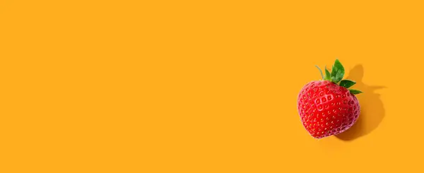 Свіжий Червона Полуниця Вид Зверху Плоский Ліцензійні Стокові Фото