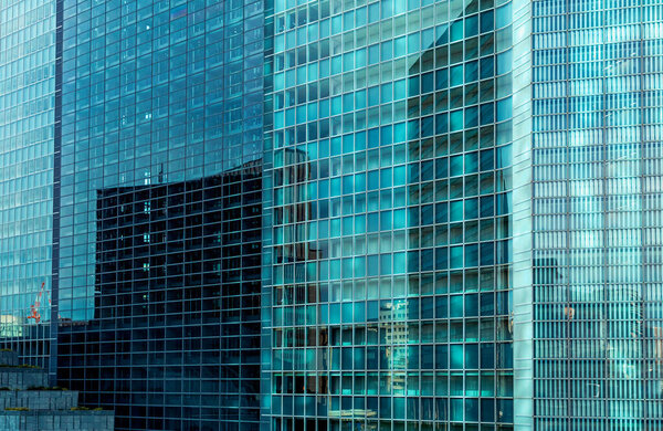 Closeup of skyscraper facade abstract urban background patten
