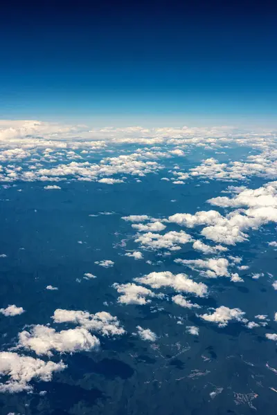 Ibaraki附近日本海岸线的空中景观 免版税图库图片