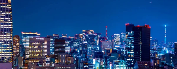 Felhőkarcolók Autópályák Minato Tokió Japán Stock Fotó