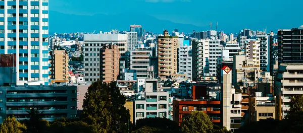 Bygg Och Skyskrapor Tokyo Japan Royaltyfria Stockbilder