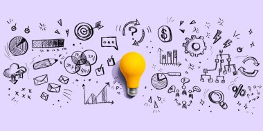 Ampullü pazarlama stratejisi kavramı - düz konum