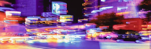 City Motion Blurred Street Intersection Background Night Royalty Free Stock Photos
