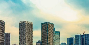 Tokyo Körfezi, Minato, Tokyo, Japonya boyunca gökdelenler