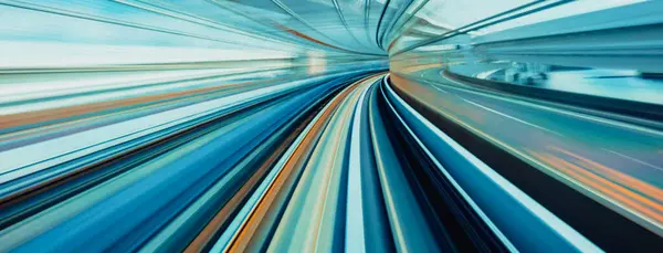 Abstract High Speed Technology Pov Motion Blurred Concept Image Yuikamome Stock Image